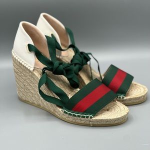 Gucci platform wedge sandals